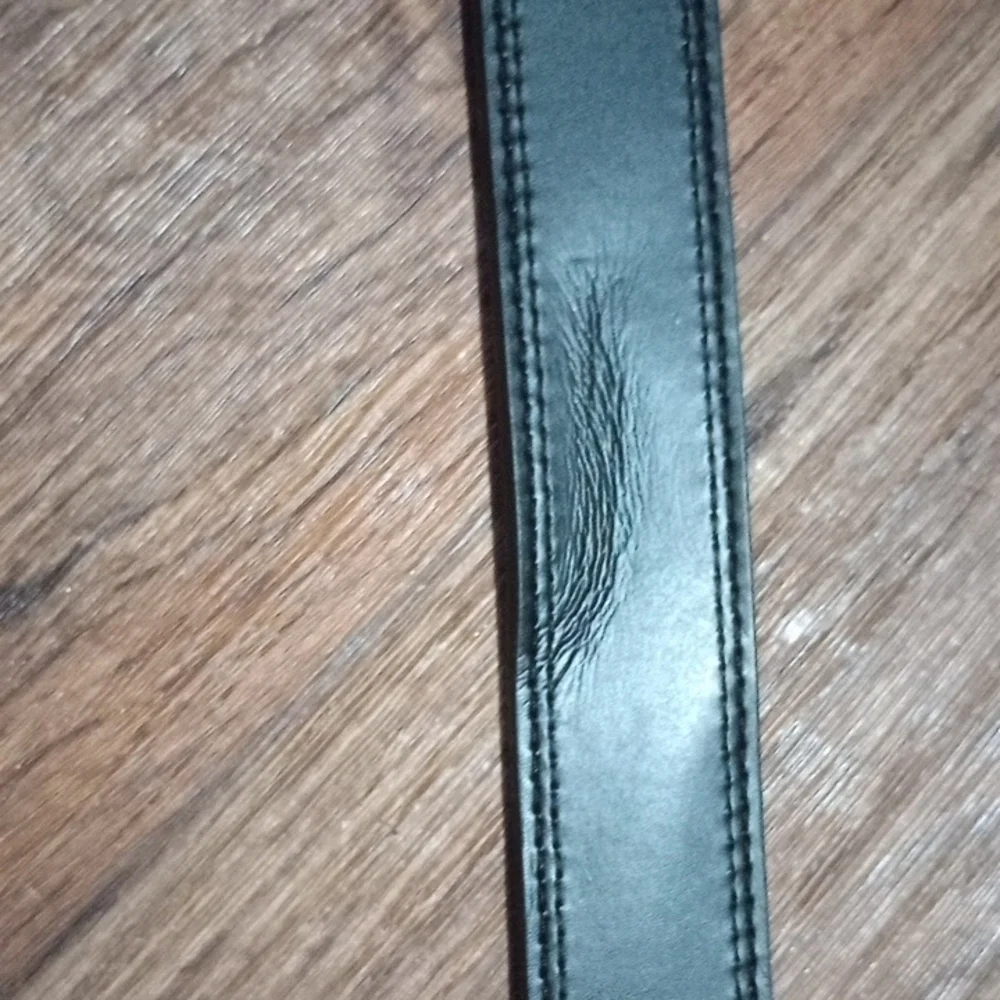 Black Wide Leather Buckle Belt